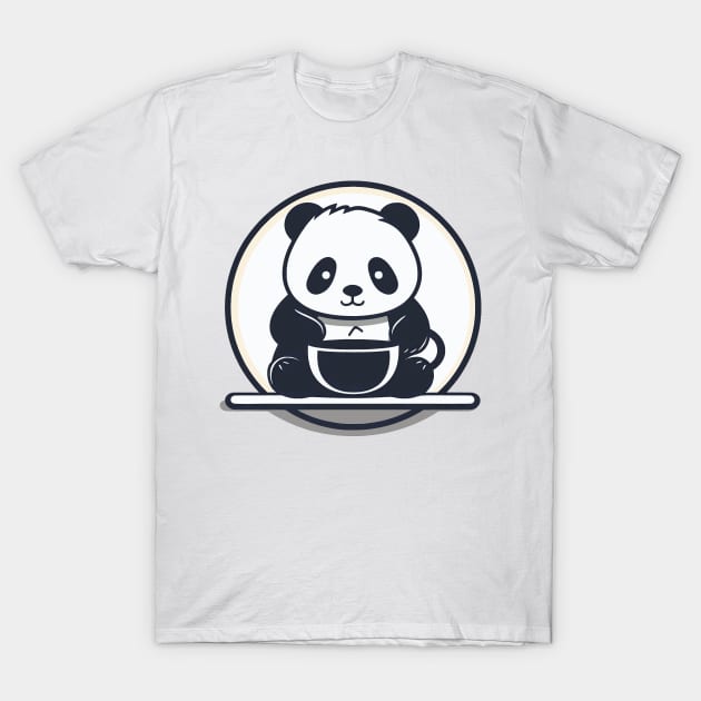 Panda Coffee: Caffeine and Cuteness T-Shirt by Kibo2020